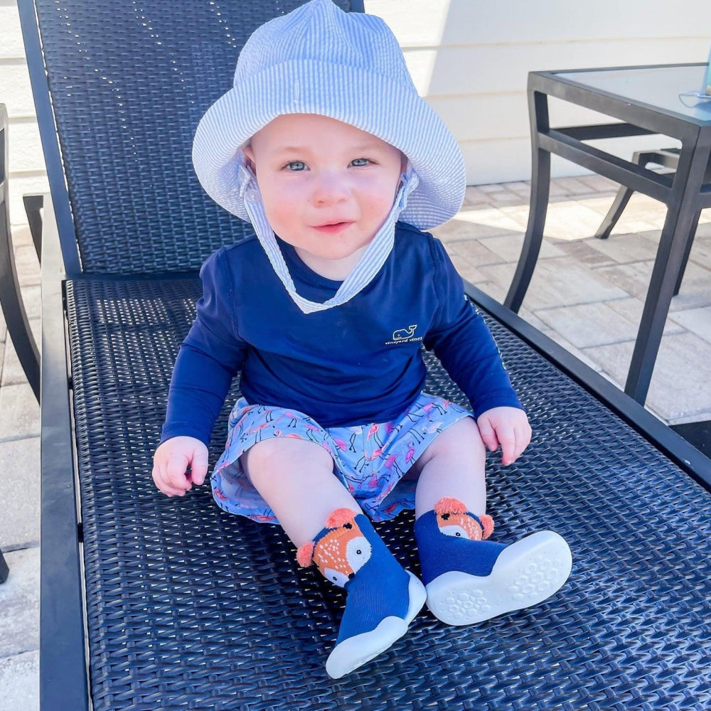 White Sole SlipKix™ - Fox - 4 (6-12mo) - Shoes