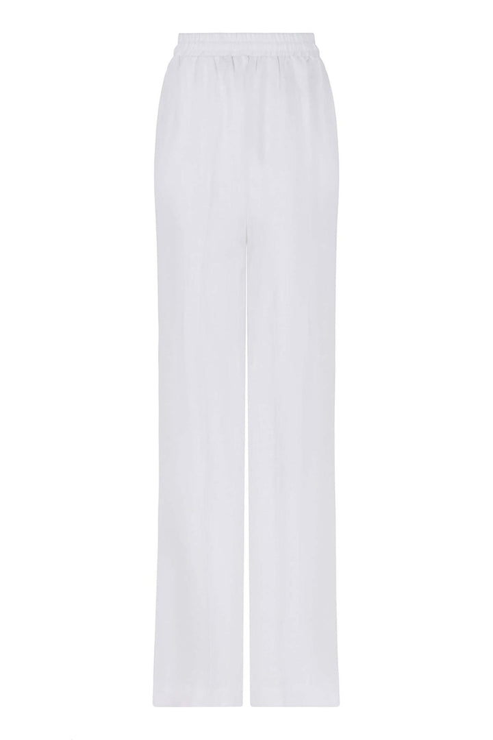 Wide-Leg Linen Pants - Ecru - Pants