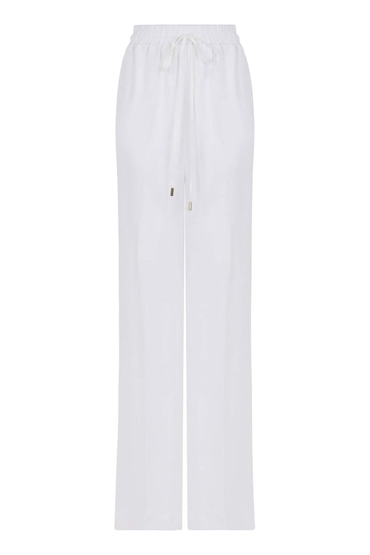 Wide-Leg Linen Pants - Ecru - Pants