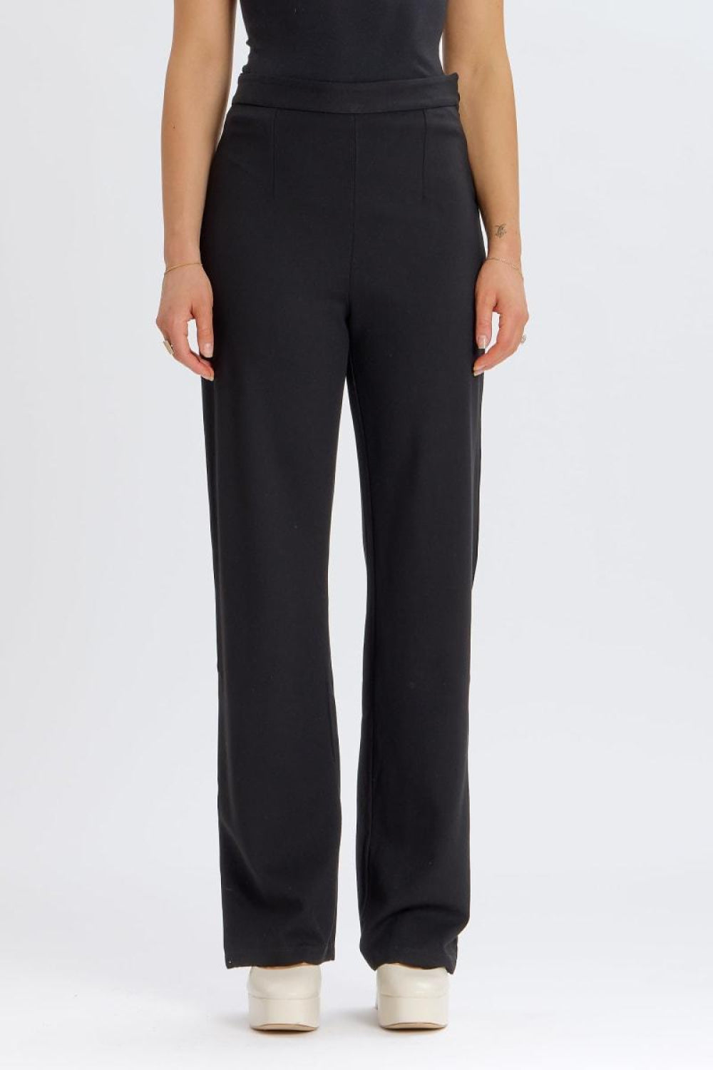 Wide Leg Trousers - Black - Trouser