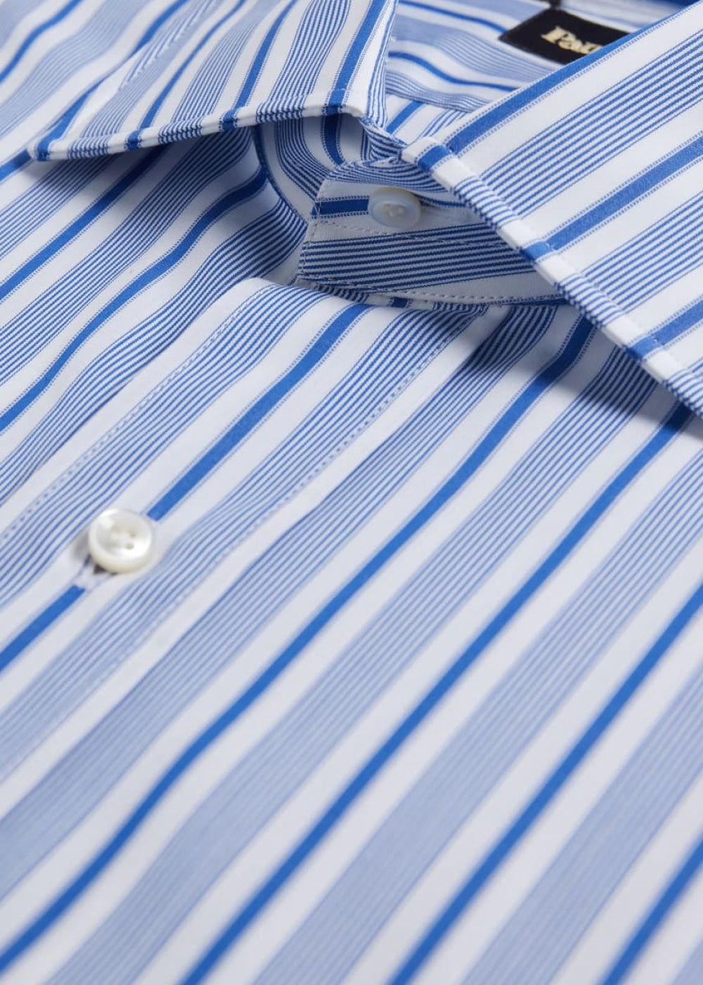 Wide Stripe Dress Shirt - Navy - Dress Shirt