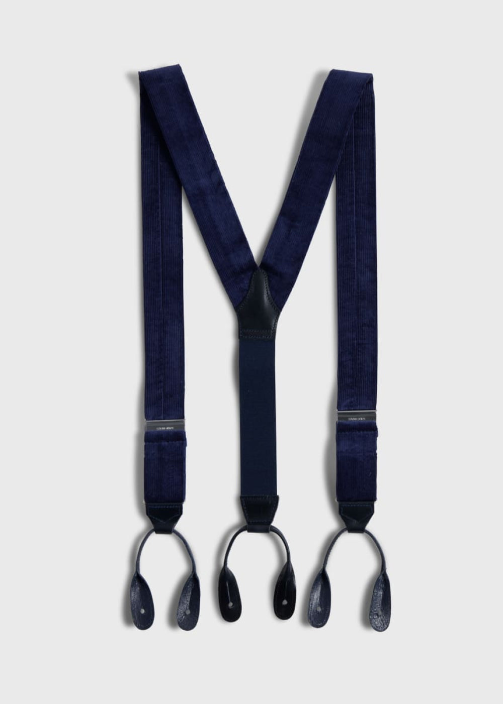 Wide Wale Corduroy Suspenders - Navy - ONE SIZE - Suspender