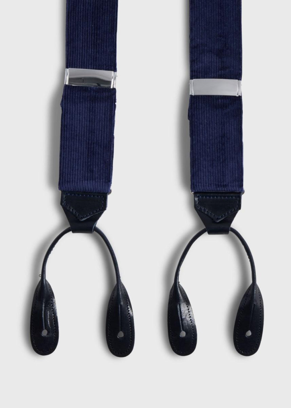 Wide Wale Corduroy Suspenders - Navy - ONE SIZE - Suspender