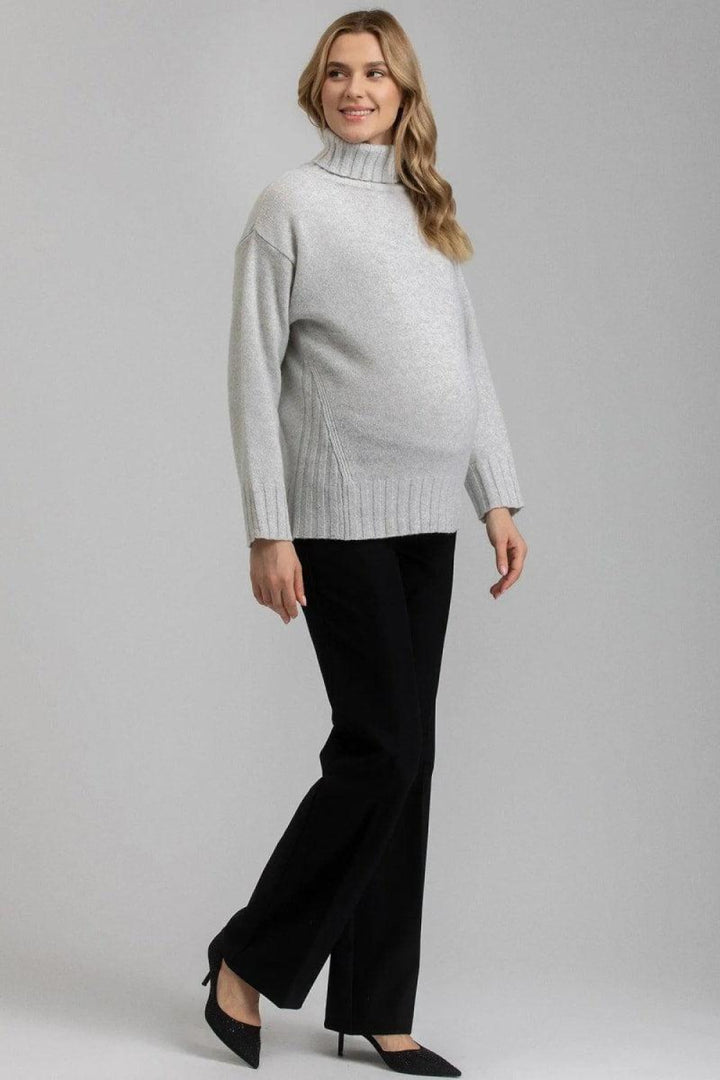 WILLIAM Flared Leg Maternity Pants - Black - Pants