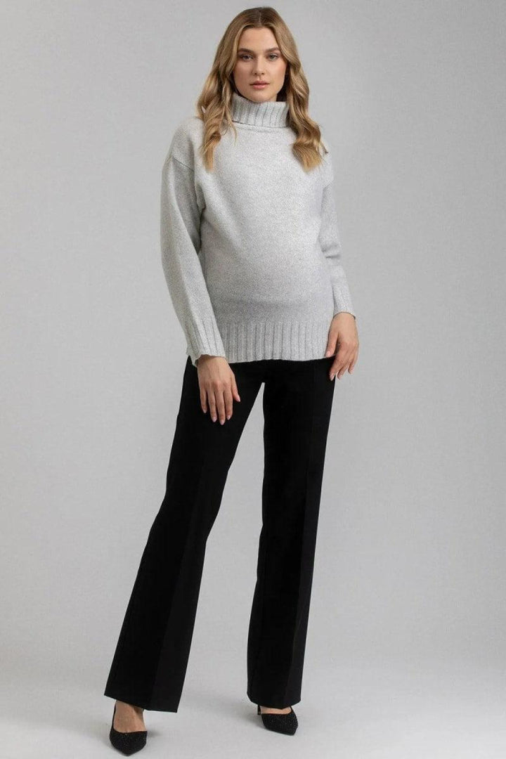 WILLIAM Flared Leg Maternity Pants - Black - Pants