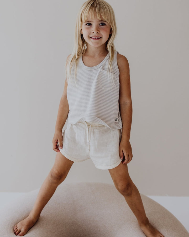 Tank Top - Stone Stripe