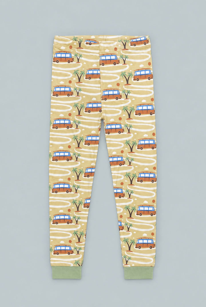 Big Kid Pajama Short Sleeve - Surf Van