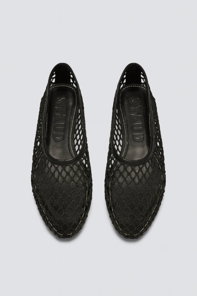 Women’s Alba Net Ballet Flats - Black Netting - Flats