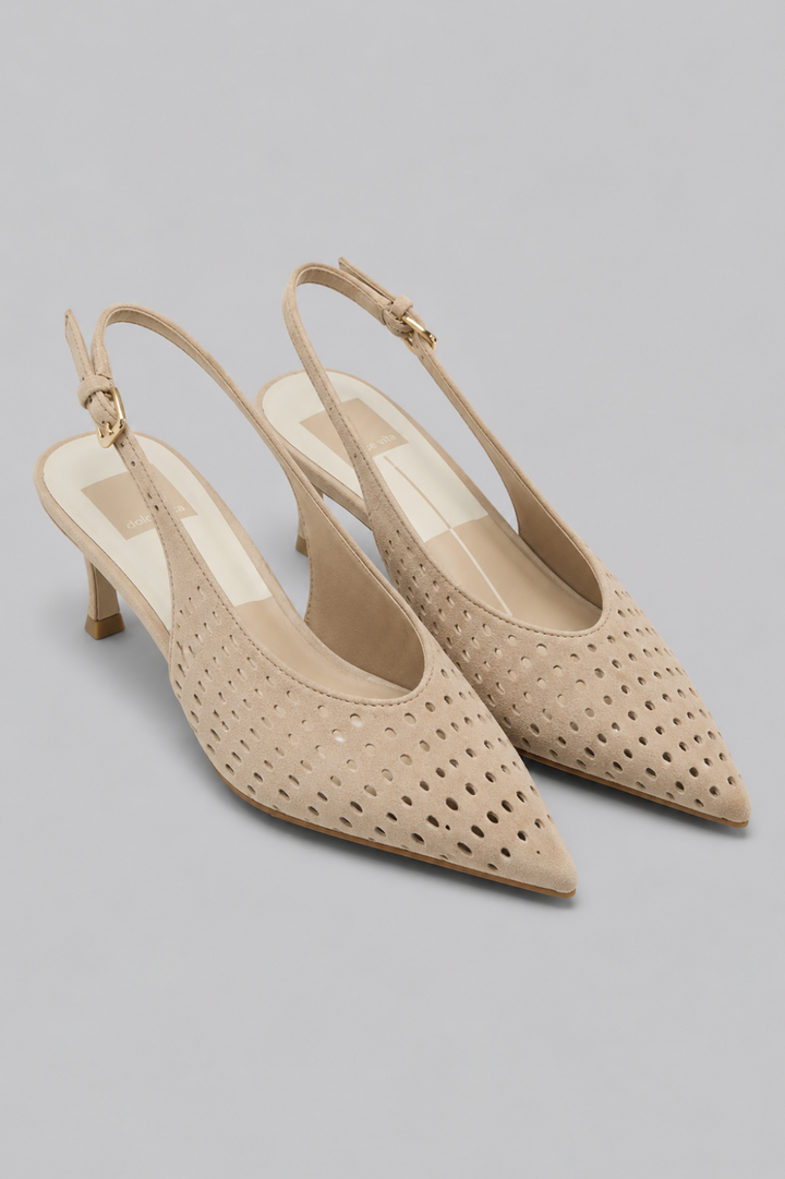 Women’s Alenna Suede Slingback Pumps - Camel Suede - Slingback