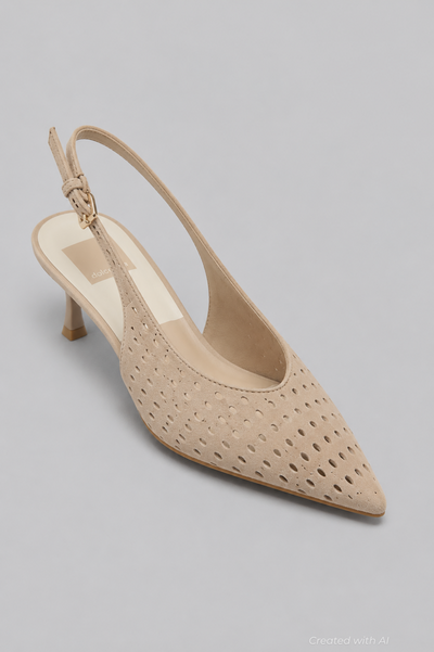 Women’s Alenna Suede Slingback Pumps - Camel Suede - Slingback
