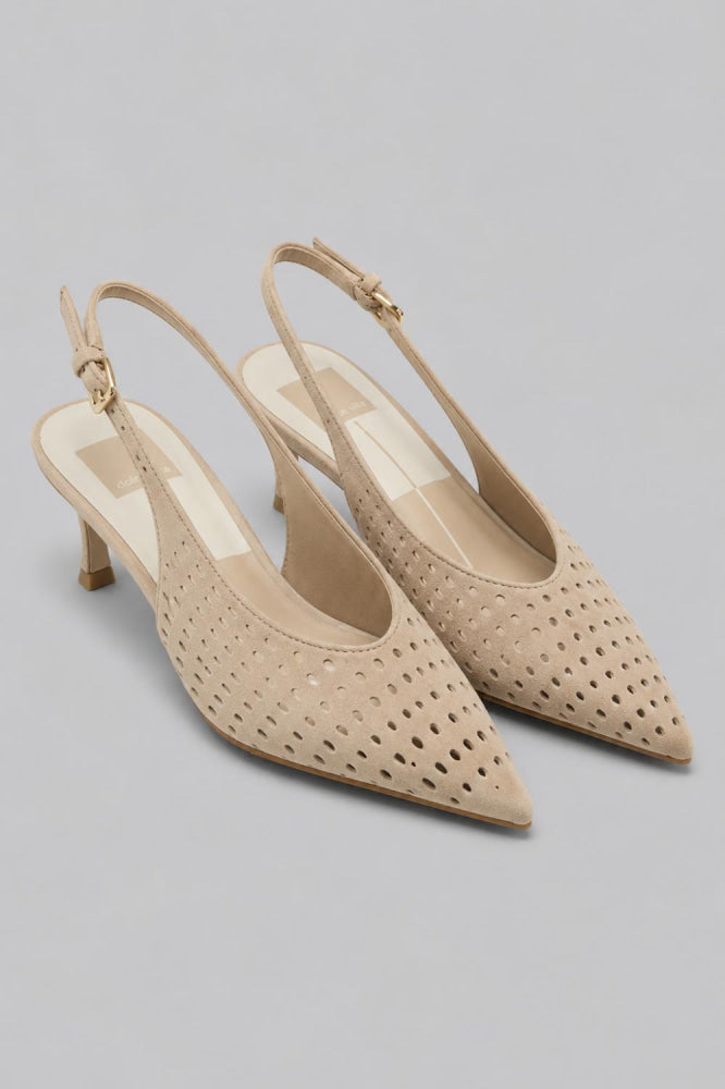 Women’s Alenna Suede Slingback Pumps - Camel Suede - Slingback