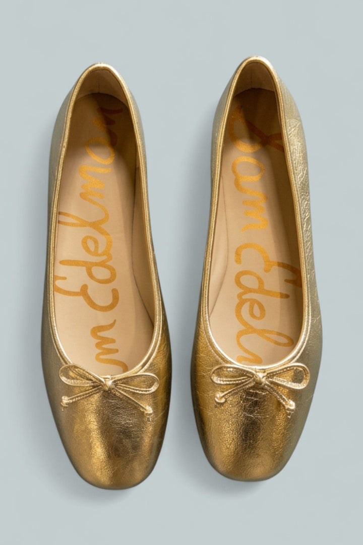 Women’s Alie Leather Ballet Flats - Gold - Flats