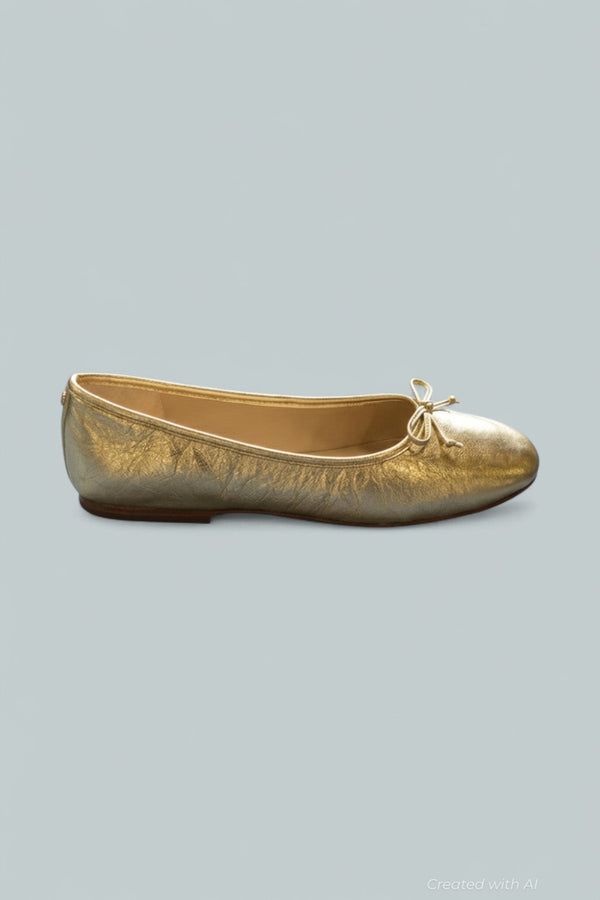 Women’s Alie Leather Ballet Flats - Gold - Flats