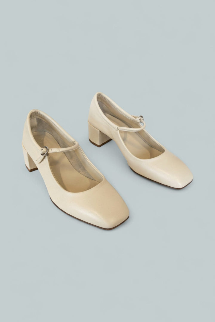 Women’s Aline Square Toe Mary Jane Pumps - Creamy - Mary Jane