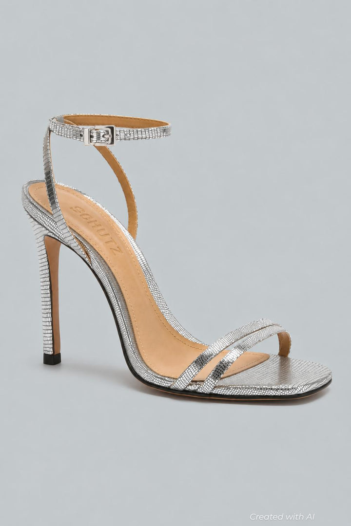 Women’s Altina High-Heel Strappy Sandals - Prata - 9.5 - Heels