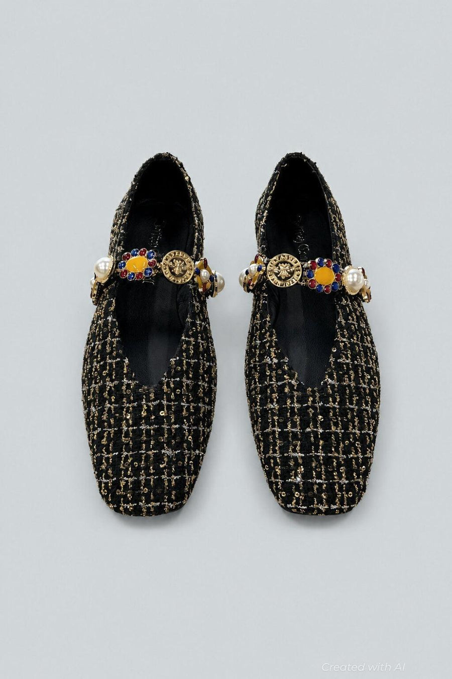 Women’s Amarissa 2 Embellished Flats - Black/Gold - 7.5 - Flats