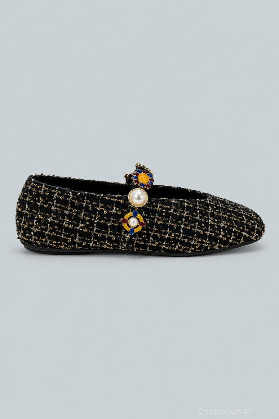 Women’s Amarissa 2 Embellished Flats - Black/Gold - 7.5 - Flats