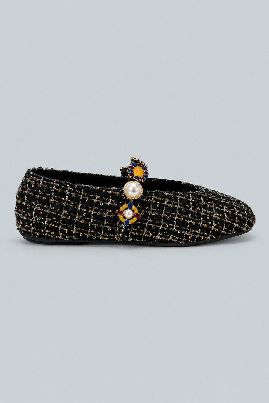 Women’s Amarissa 2 Embellished Flats - Black/Gold - 7.5 - Flats