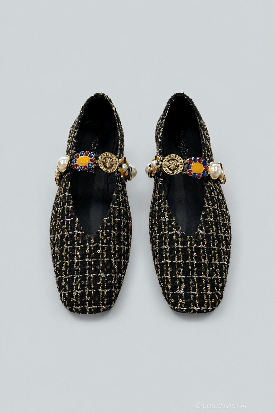 Women’s Amarissa 2 Embellished Flats - Black/Gold - 7.5 - Flats