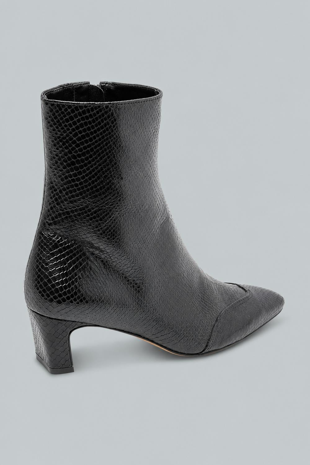 Women’s Anika Heeled Ankle Boots - Onyx Embossed - Boots