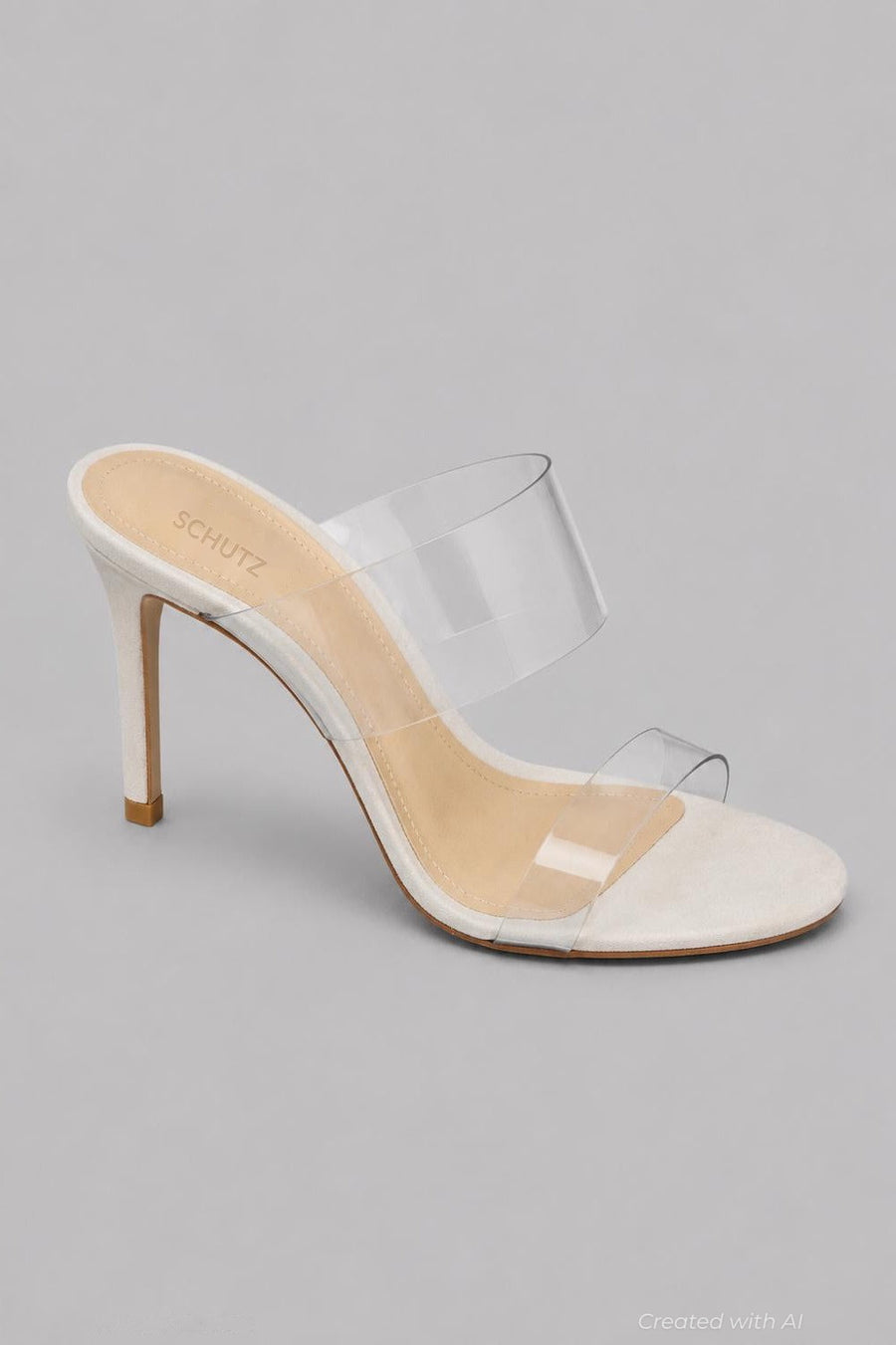 Women’s Ariella Clear Strap High-Heel Slide Sandals - Natural/Transparent - Sandals