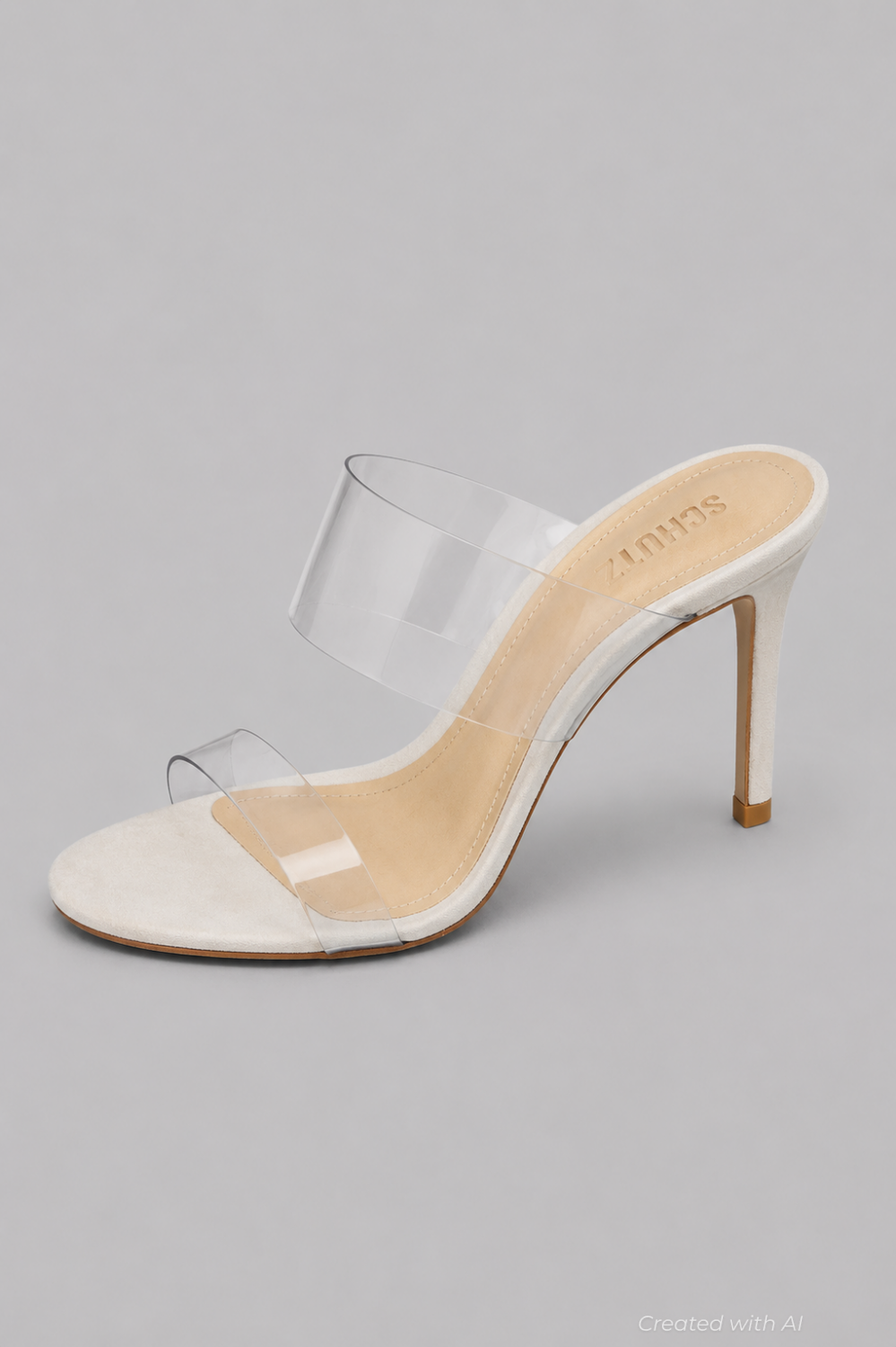 Women’s Ariella Clear Strap High-Heel Slide Sandals - Natural/Transparent - Sandal
