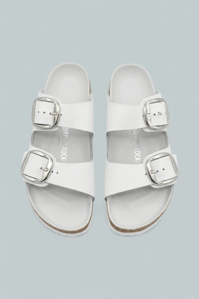 Women’s Arizona Big Buckle Slide Sandals - White - 10 - Sandals