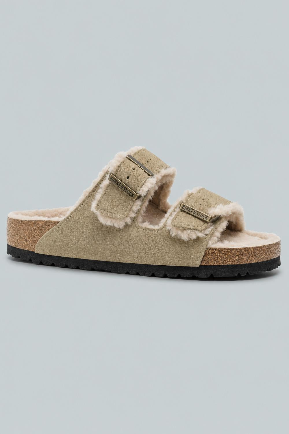 Women’s Arizona Shearling Slide Sandals - Taupe - 8 8.5 US / 39 EU - Sandal