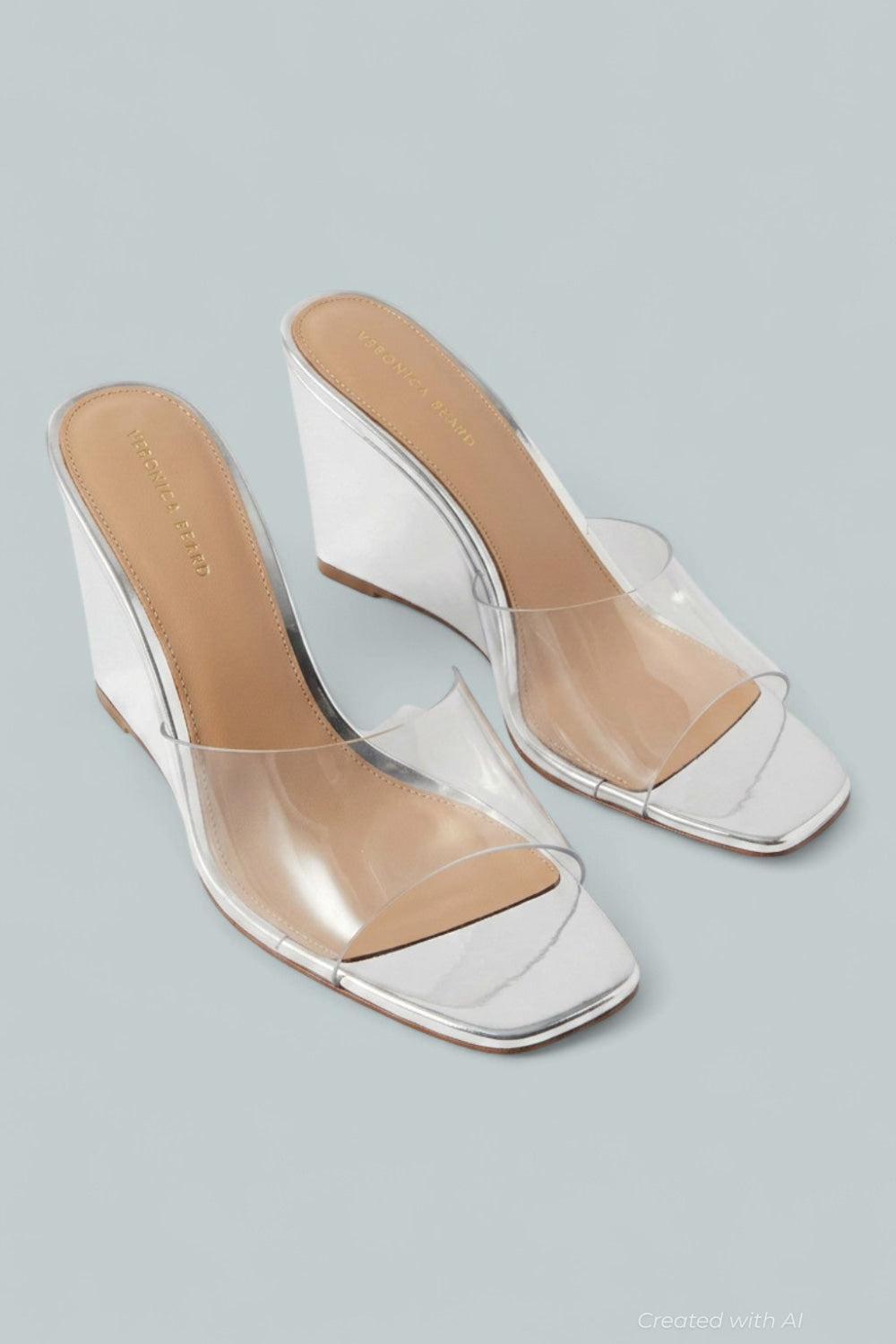 Women’s Asha Wedge Sandals - Clear/Silver - Sandals