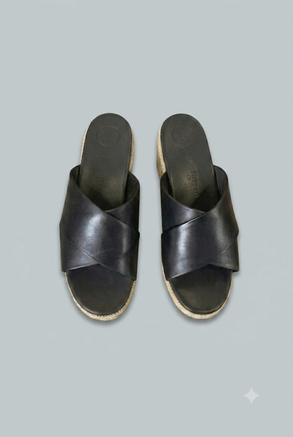 Women’s Ashley Wedge Sandals - Black Star Leather - 8.5 - Sandals