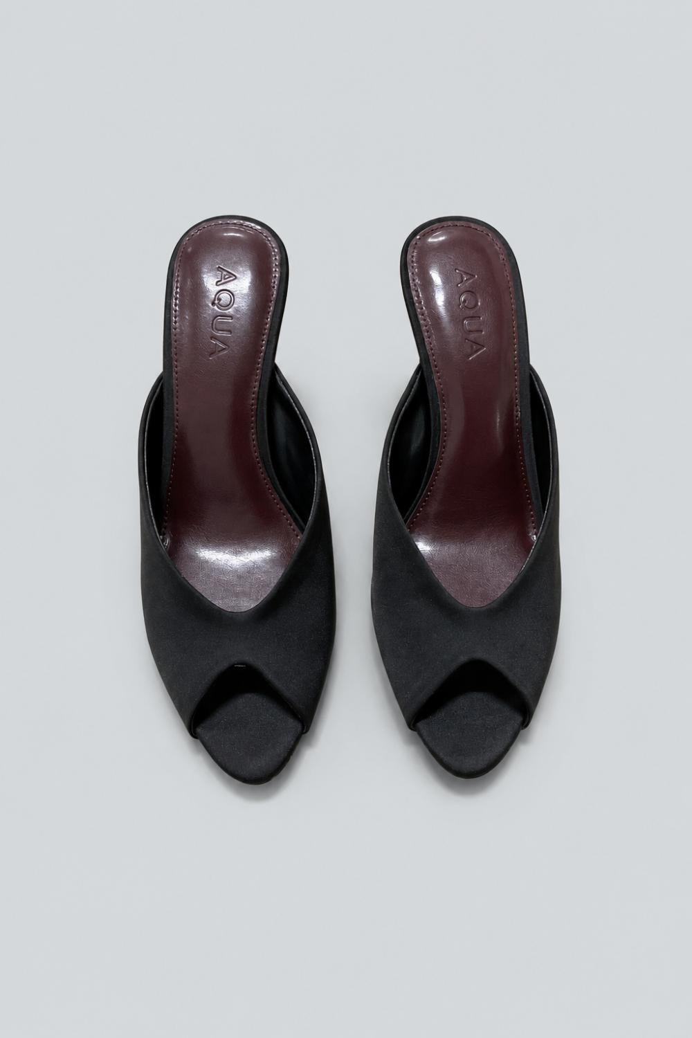 Women’s Astra Wedge Pumps - Black Satin - Heels