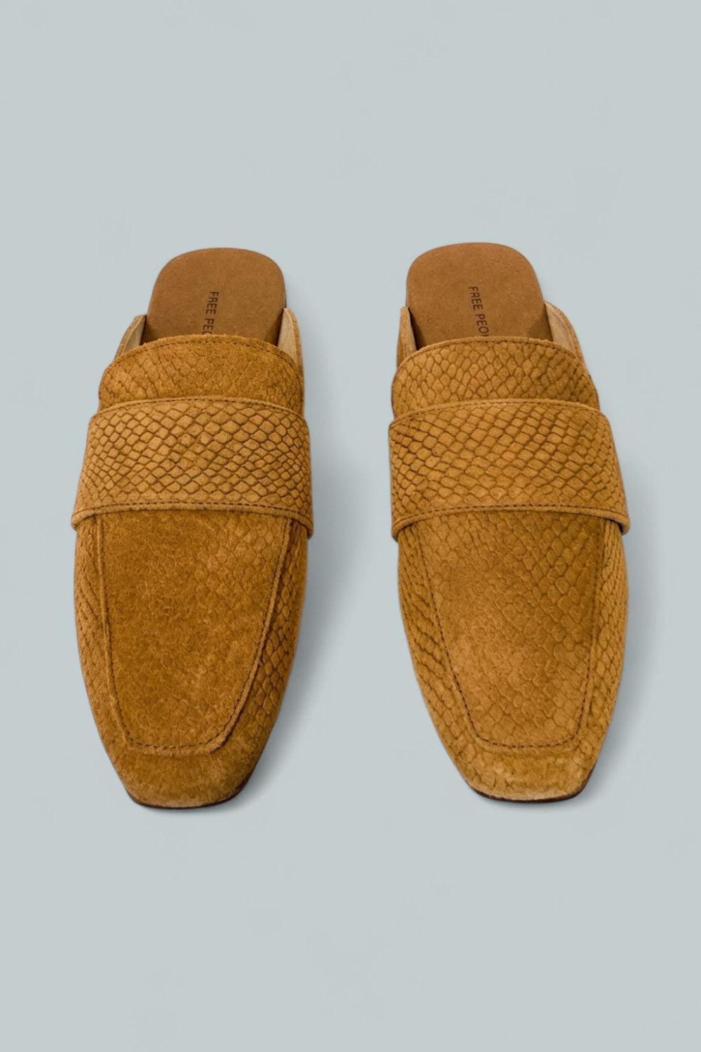 Women’s At Ease Embossed Loafers - Tan Suede - 7.5 - Loafers