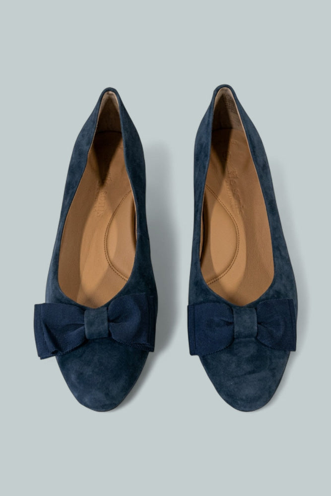 Women’s Atlas Flat Suede Shoes - Navy Suede - Flates
