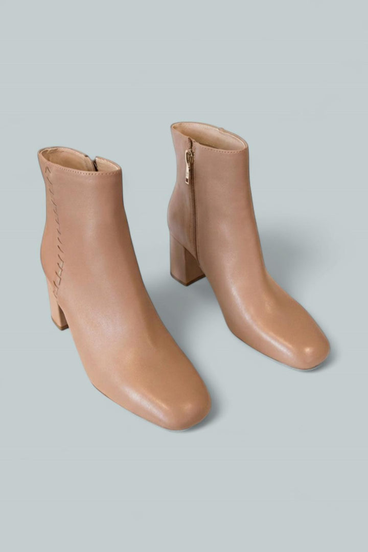 Women’s Augustine Block Heel Booties - Cafe Au Lait - 7 - Bootie