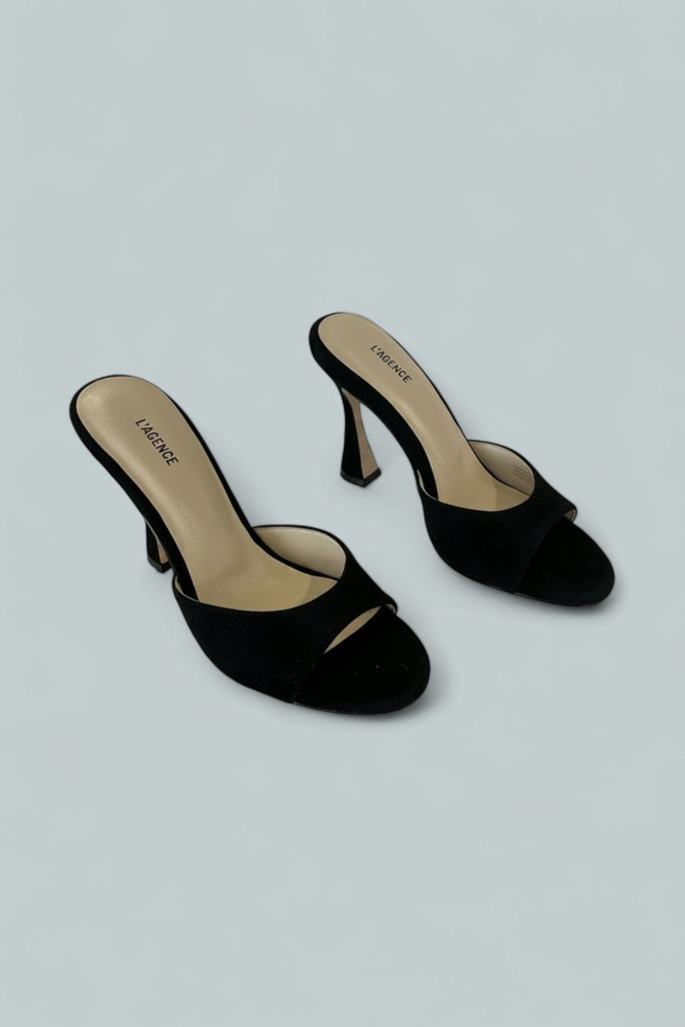 Women’s Avery Slide High Heel Sandals - Black Suede - 7 - Sandal