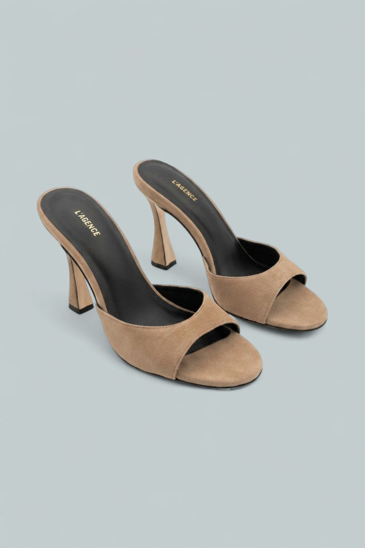 Women’s Avery Slide High Heel Sandals - Cappuc Suede - 8 - Sandals