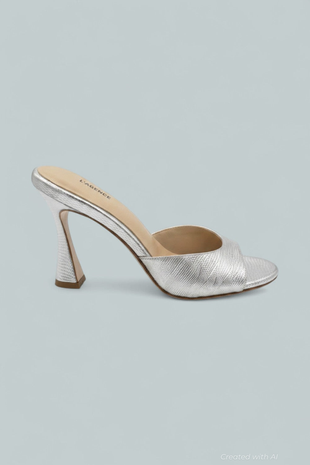 Women’s Avery Slide High Heel Sandals - Silverliza - 8 - Sandals