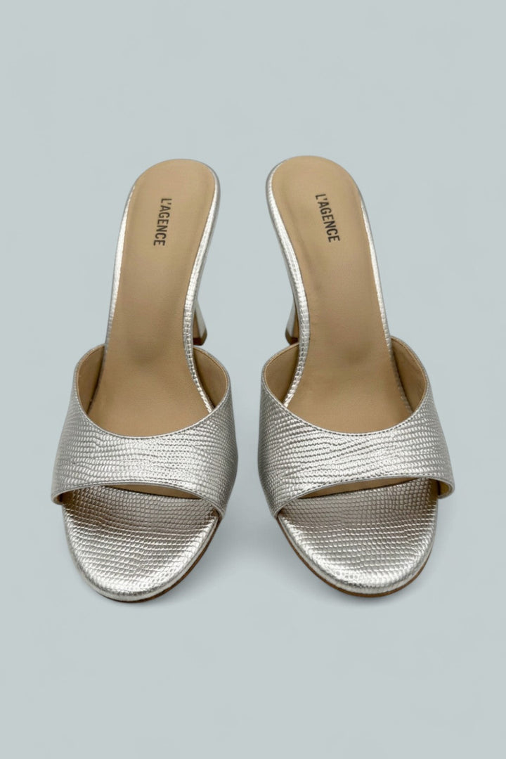 Women’s Avery Slide High Heel Sandals - Silverliza - 8 - Sandals