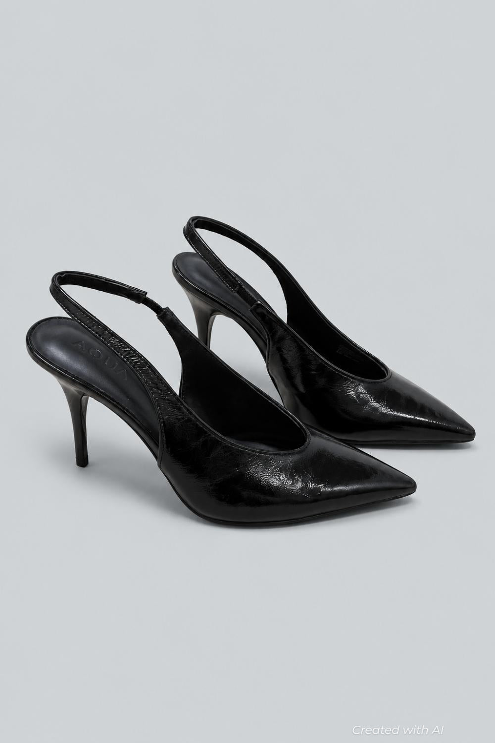Women’s Azure Pumps - Black Leather - Heels