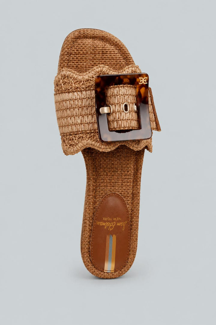 Women’s Bambi Buckled Woven Slide Sandals - Cuoio - 10 - Sandal