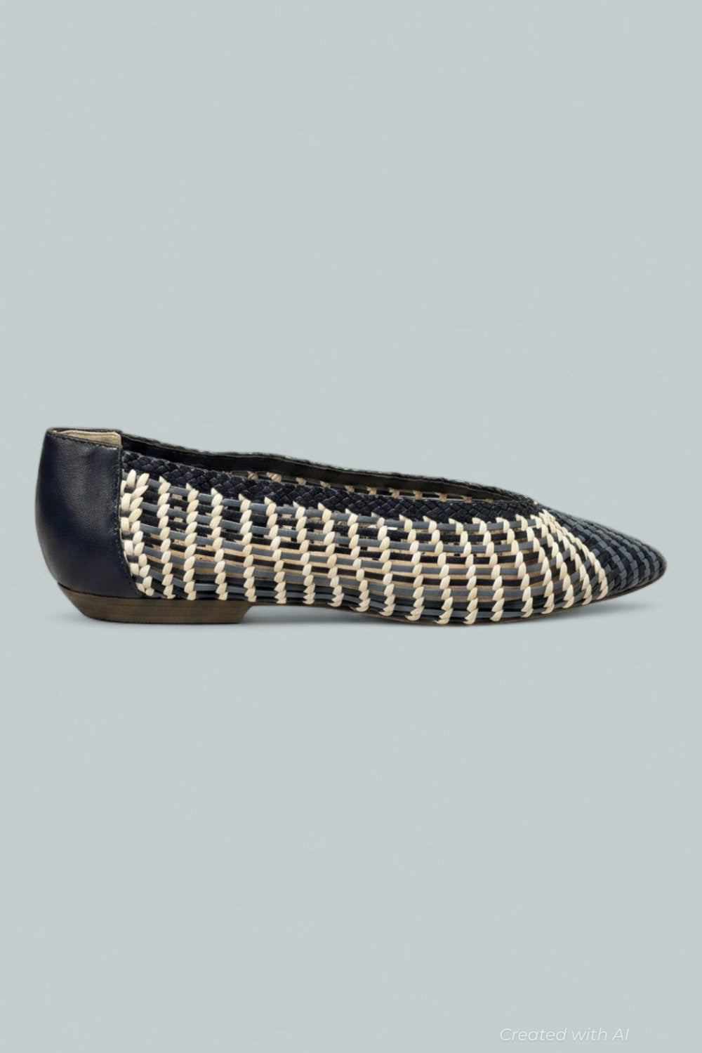 Women’s Bancroft Woven Leather Ballet Flats - Blue Multi - 8 - Flats