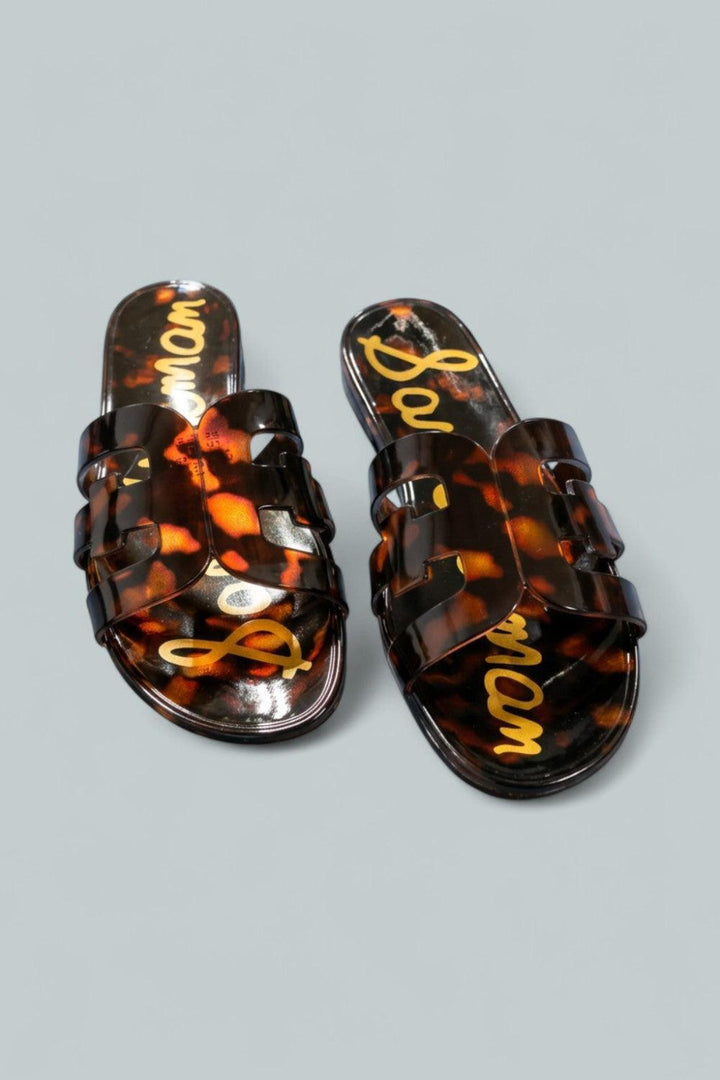 Women’s Bay Jelly Slide Sandals - Tortoise - 7 - Sandal