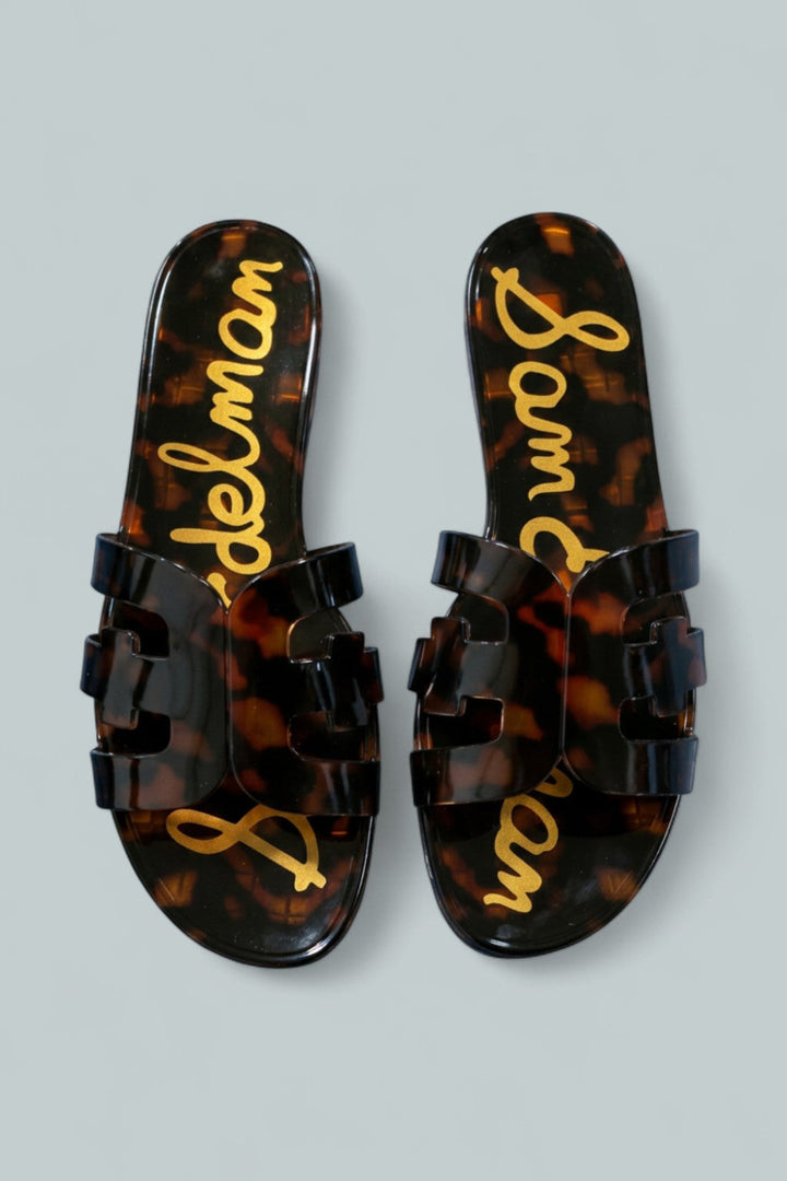 Women’s Bay Jelly Slide Sandals - Tortoise - 7 - Sandal