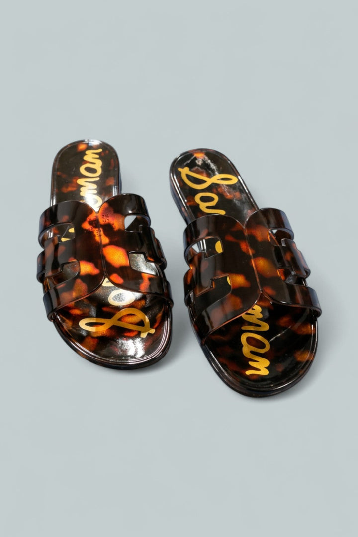 Women’s Bay Jelly Slide Sandals - Tortoise - 7 - Sandal