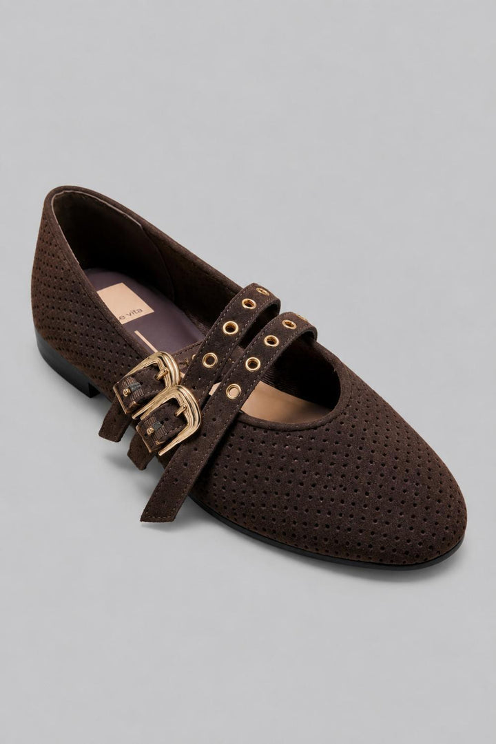 Women’s Baylee Grommet Mary Jane Flats - Dark Brown - Mary Jane