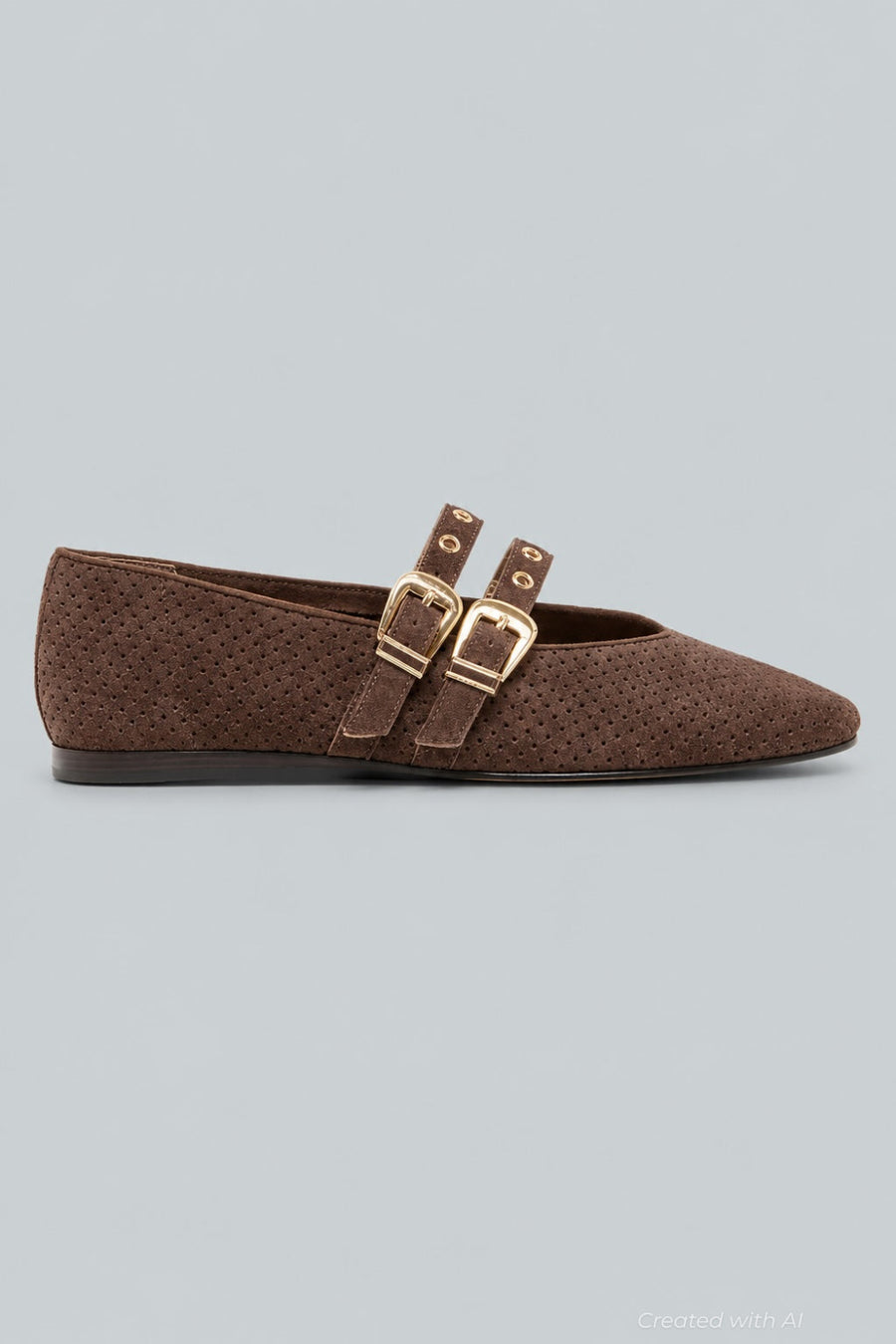 Women’s Baylee Grommet Mary Jane Flats - Dark Brown - Mary Jane