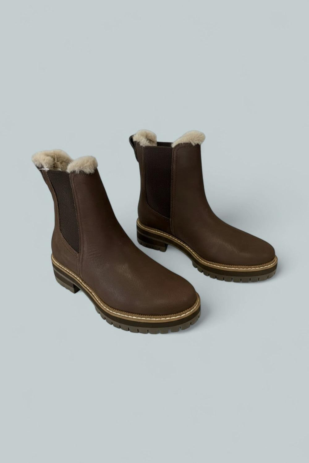 Women’s Bennet Chelsea Faux Fur Lined Boots - Brown - 6 - Boots