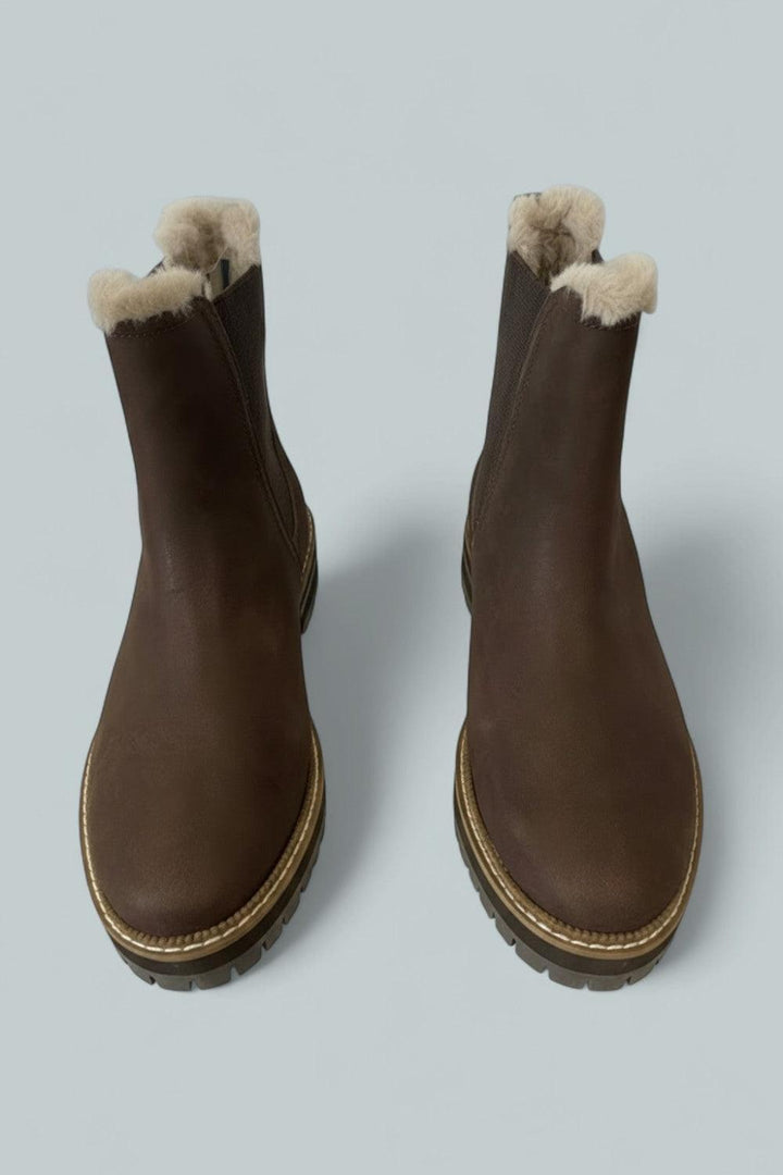 Women’s Bennet Chelsea Faux Fur Lined Boots - Brown - 6 - Boots