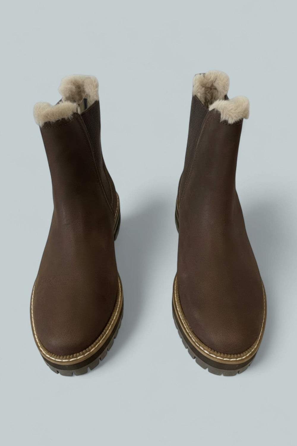 Women’s Bennet Chelsea Faux Fur Lined Boots - Brown - 6 - Boots