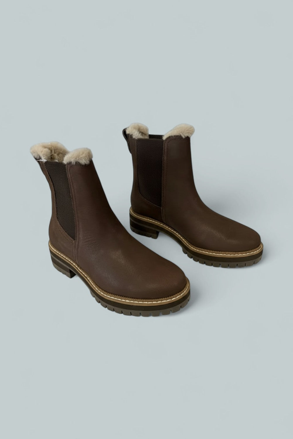 Women’s Bennet Chelsea Faux Fur Lined Boots - Brown - 6 - Boots